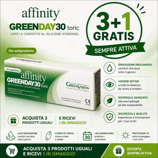 Lenti a contatto giornaliere Affinity GreenDay Toric - 30 lenti