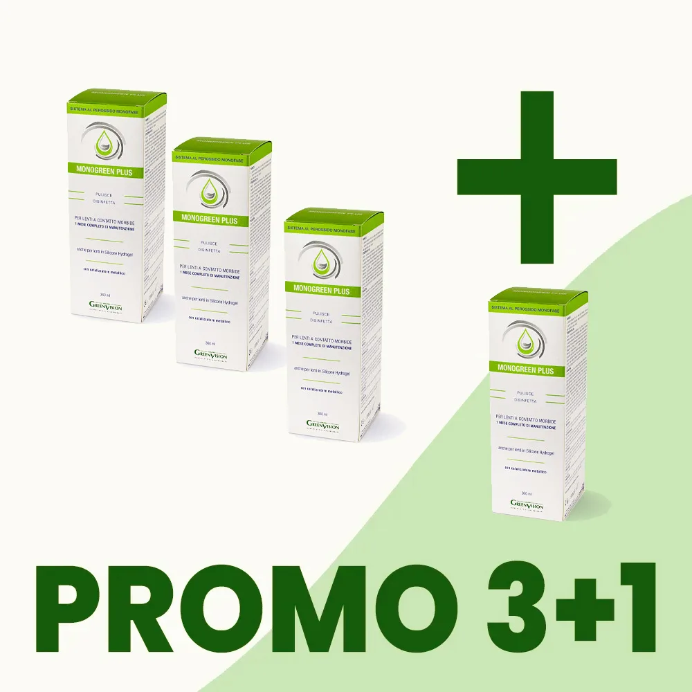 Detergente per lenti MonoGreen Plus 360ml (promo 3+1)