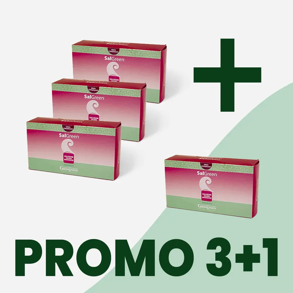 Soluzione Salina SalGreen 20 fiale monodose PROMO 3+1